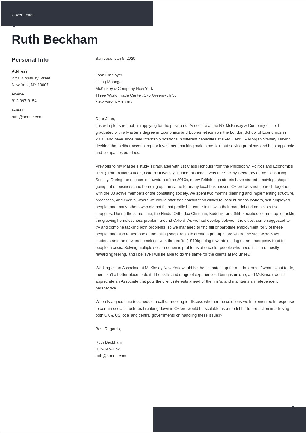 Director Of Operations Cover Letter Template
