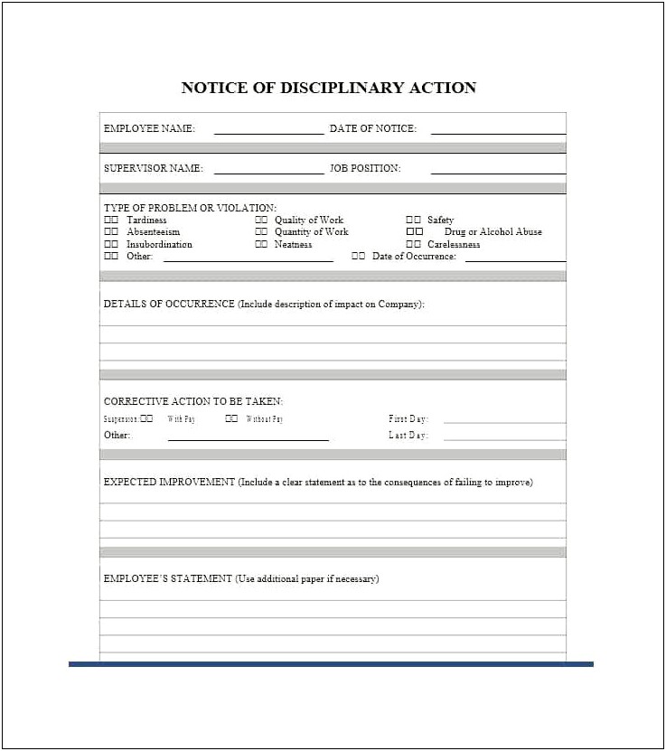 Disciplinary Hearing Letter Template South Africa