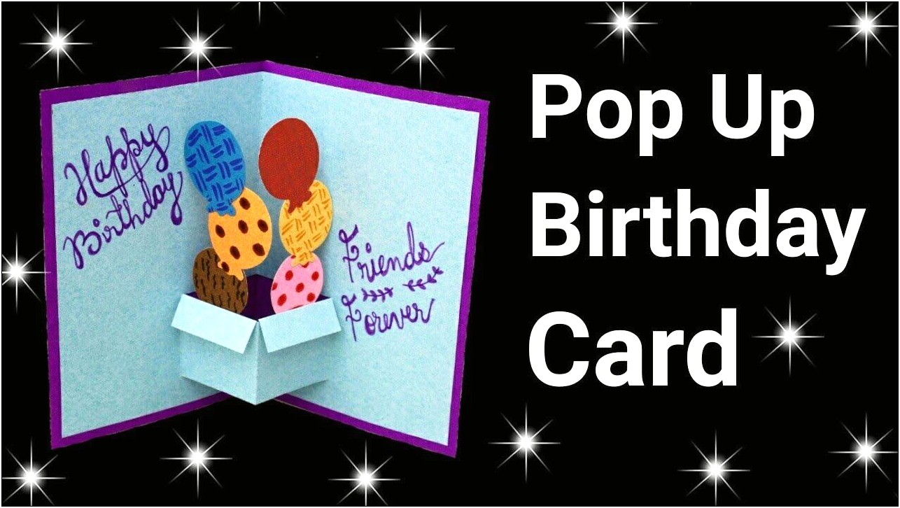 Diy Happy Birthday Pop Up Card Template