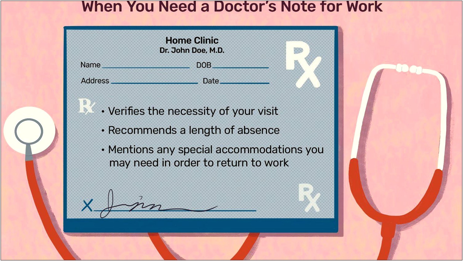 Doctor Letter For School Absence Template