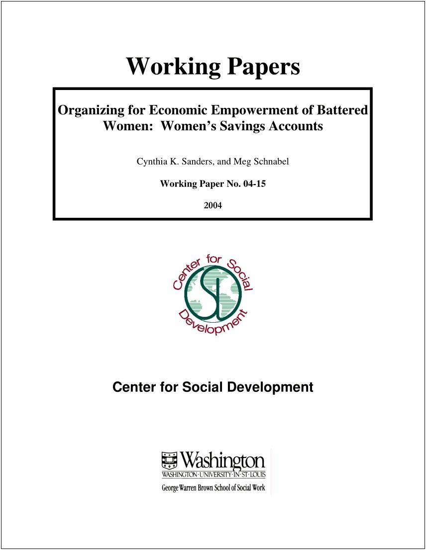 Domestic Violence Empowerment Program Business Plan Template