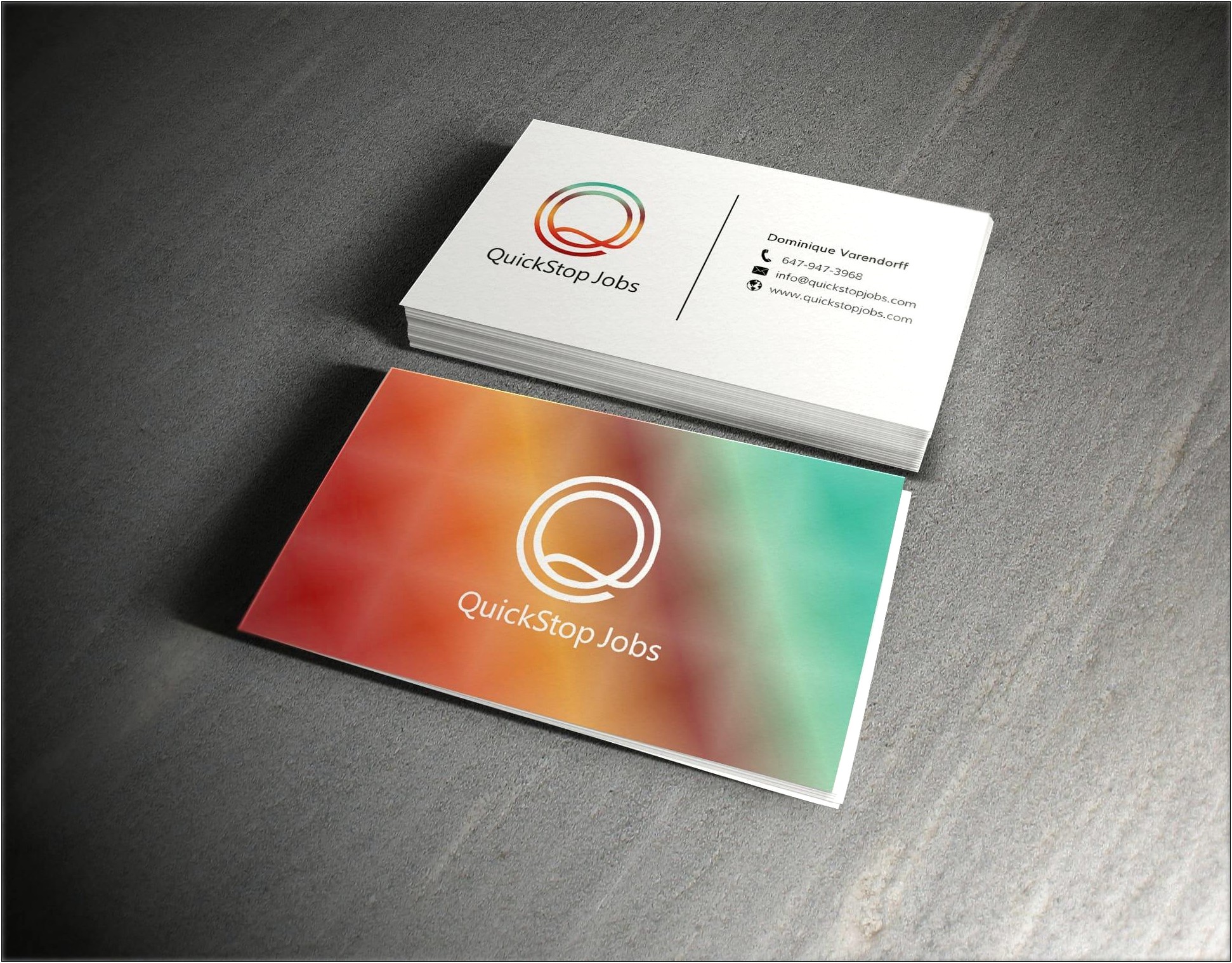 Double Sided Business Card Template Illustrator