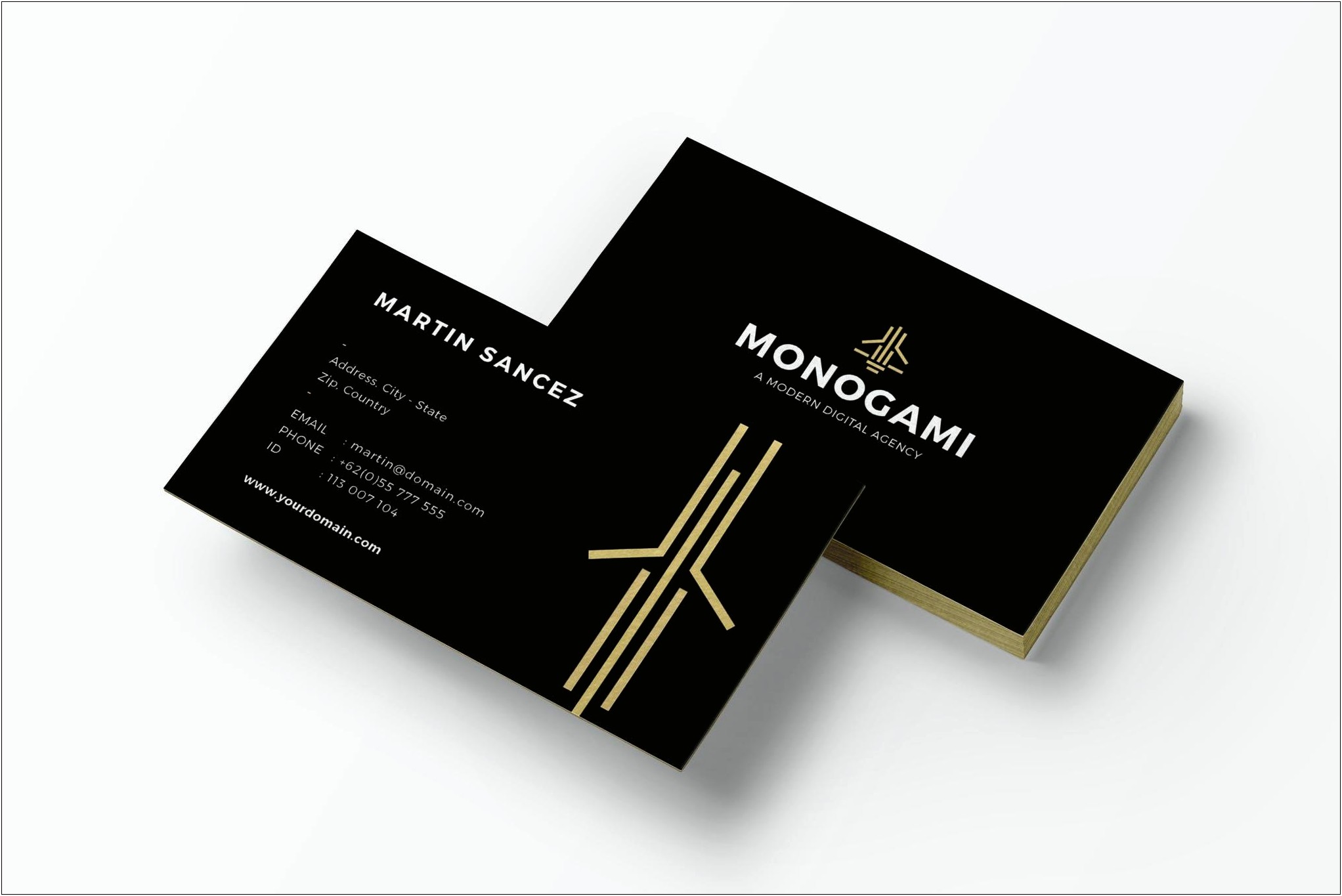 Double Sided Business Card Template Indesign