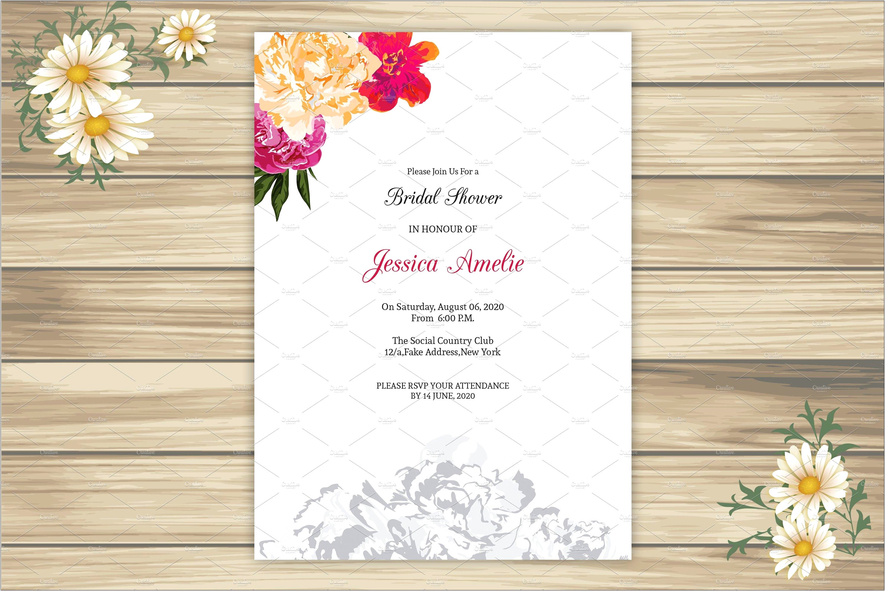 Download Wedding Shower Invitation Template Word