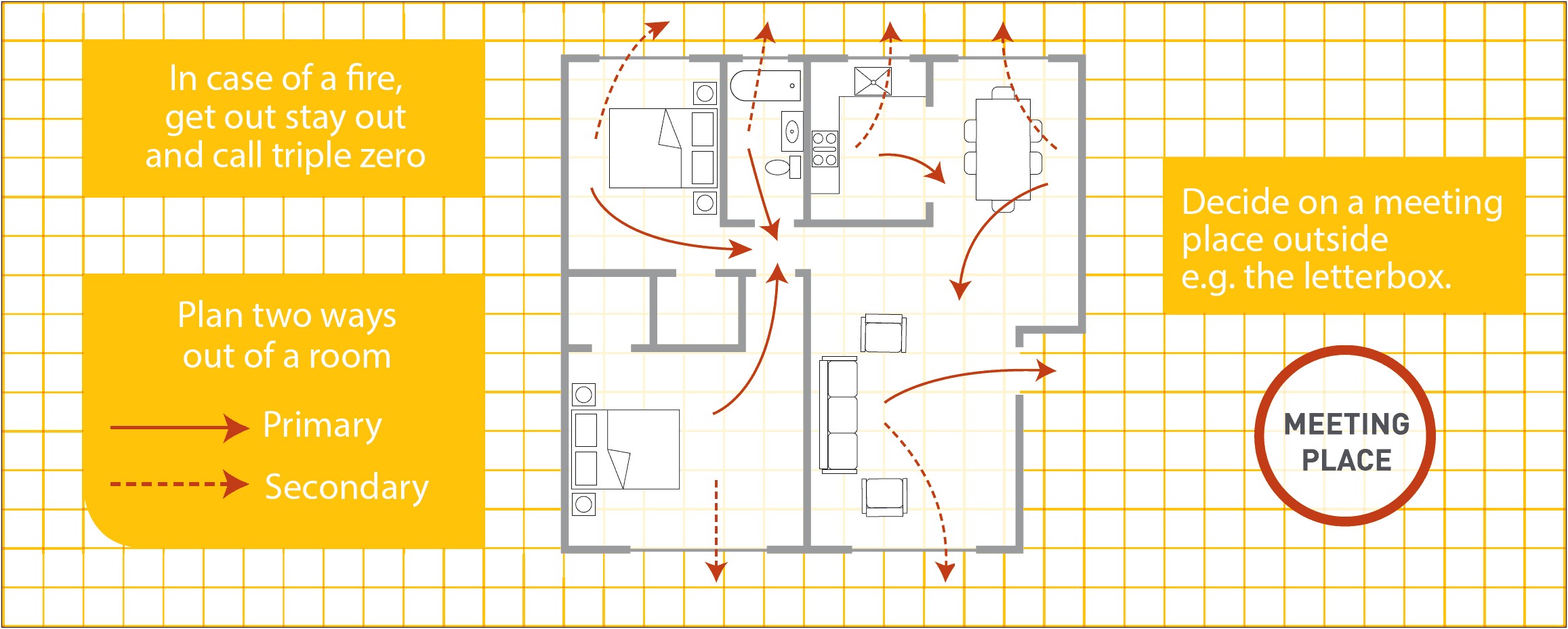 Draw Home Fire Escape Plan Template