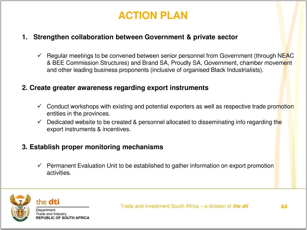 Dti South Africa Business Plan Template