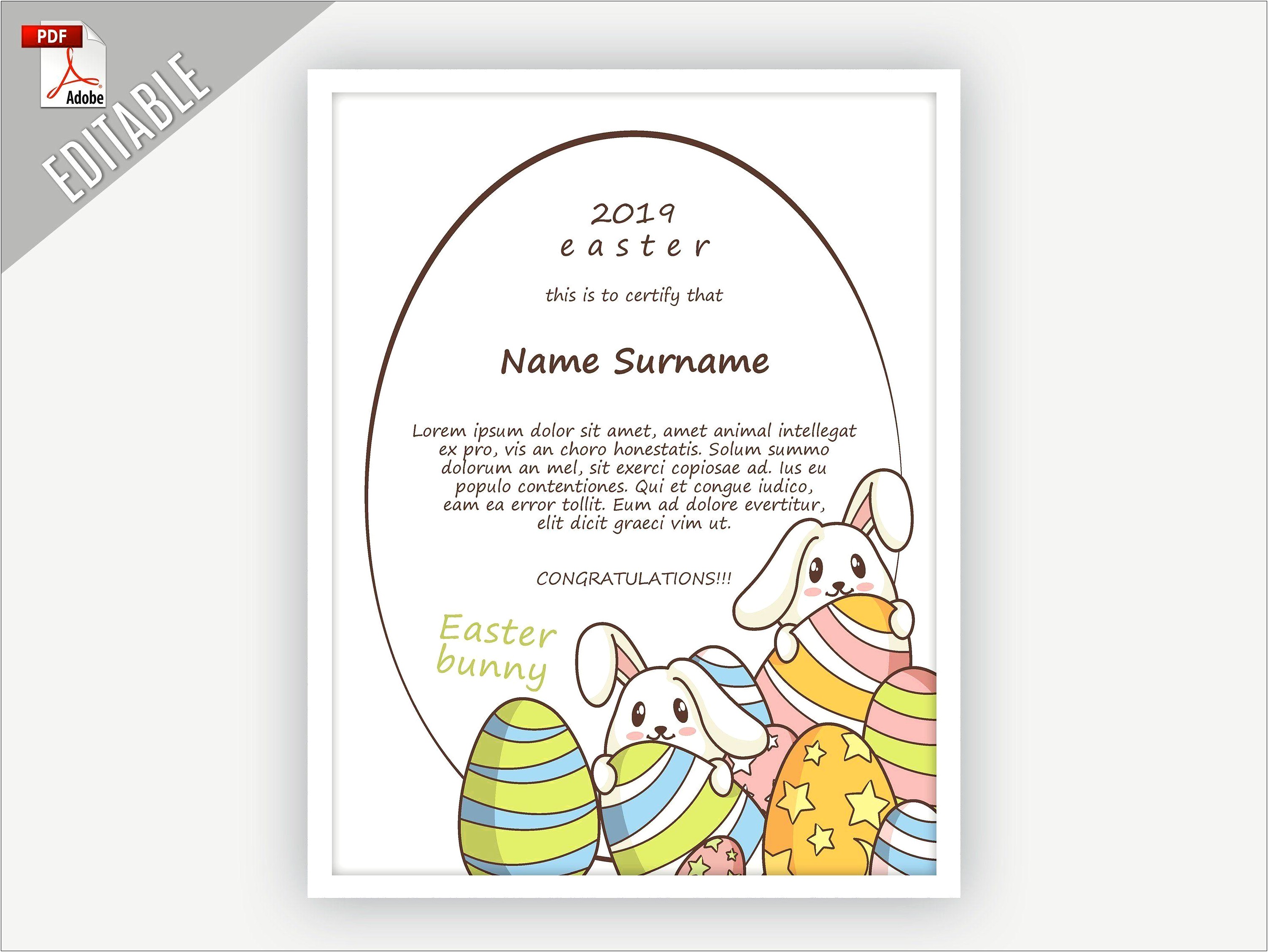 Easter Bunny Letter Templates To Print