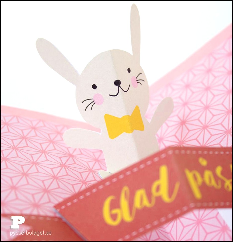 Easter Bunny Pop Up Card Template