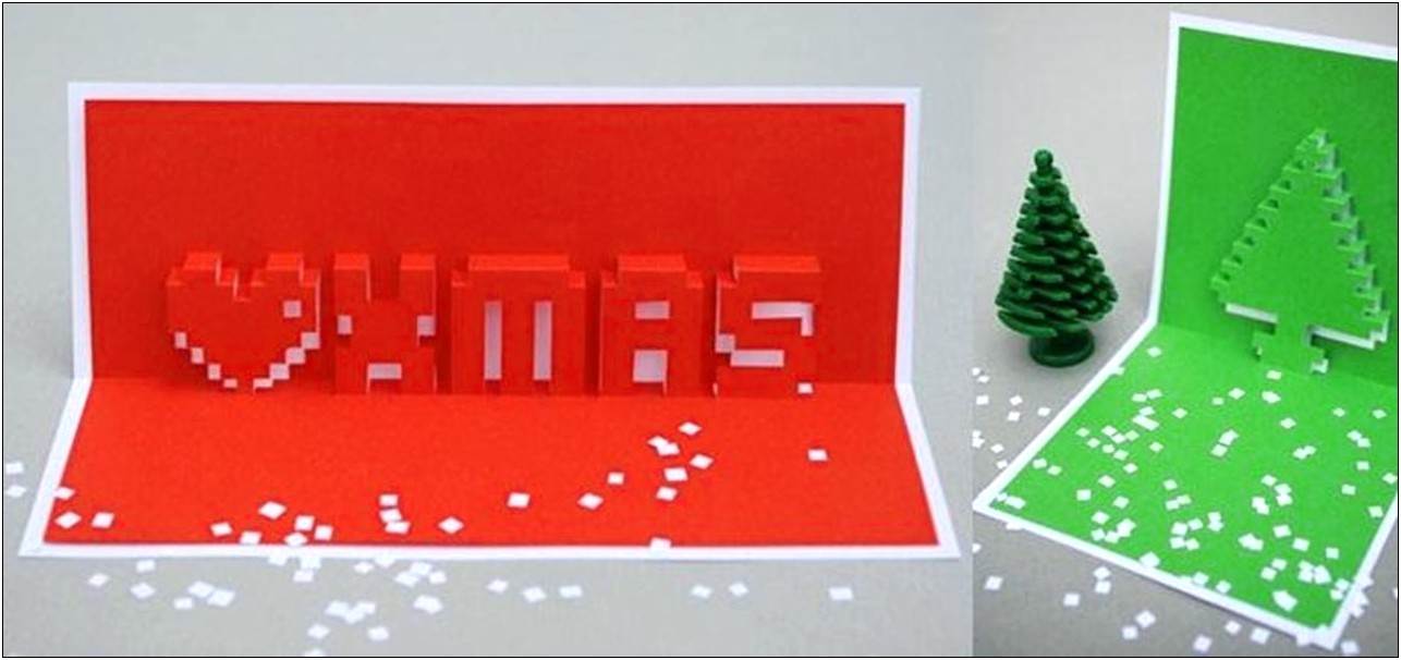 Easy Christmas Tree Pop Up Card Template