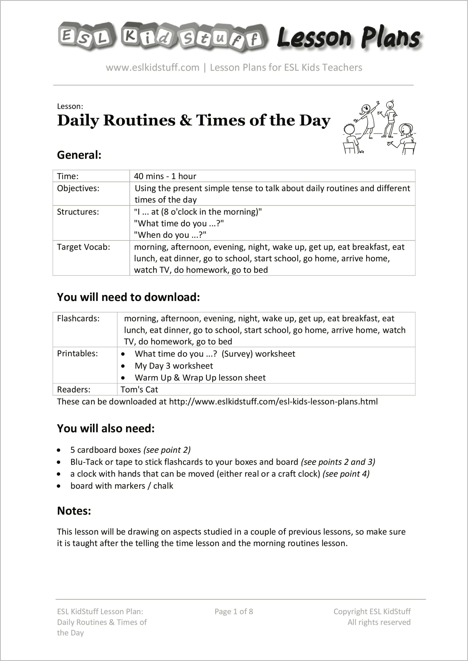 Easy Weekly Lesson Plan Template For College