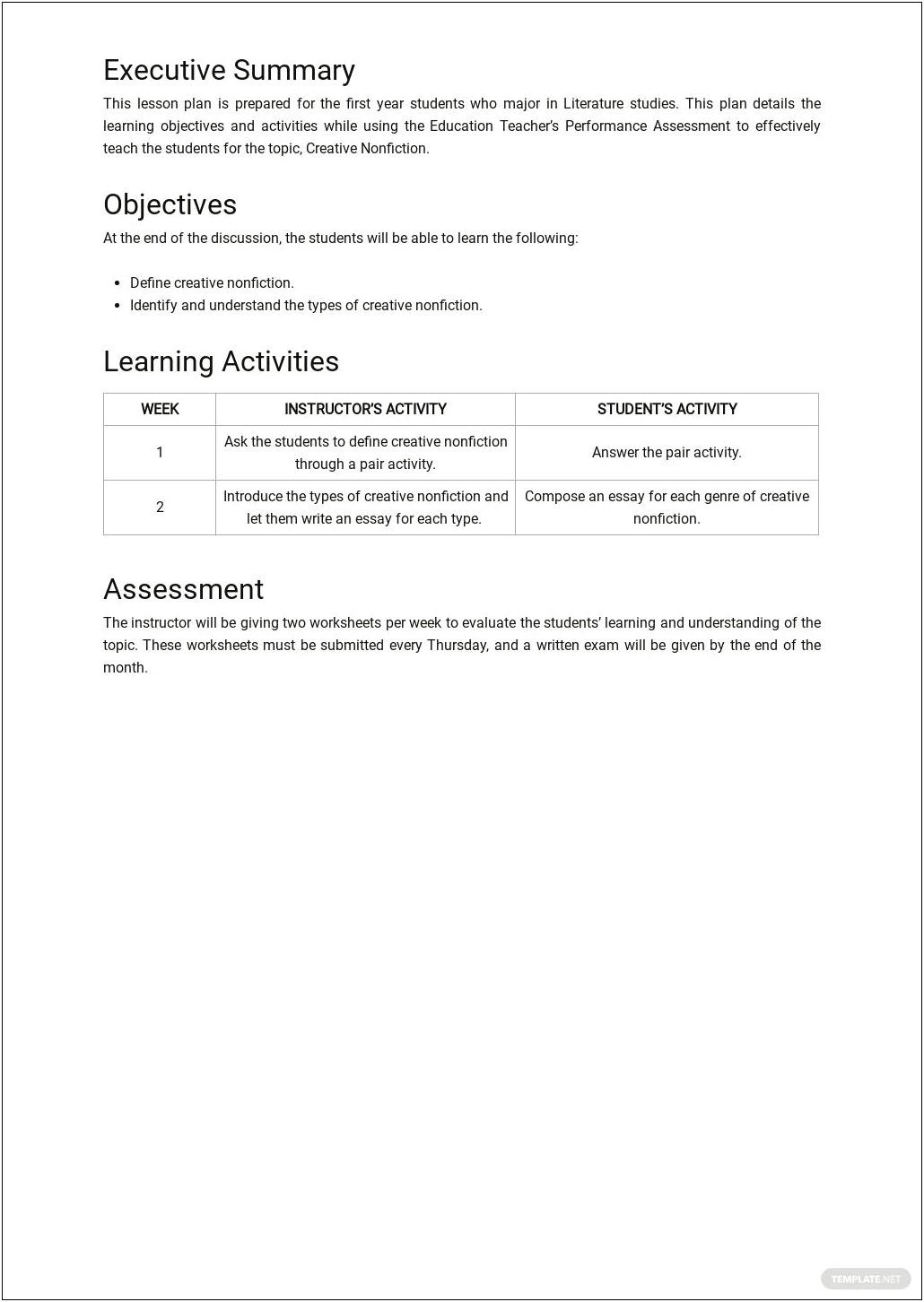 Edtpa Lesson Plan Template Google Doc