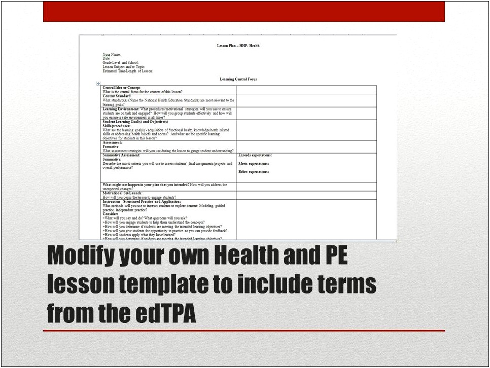 Edtpa Lesson Plan Template Social Studies