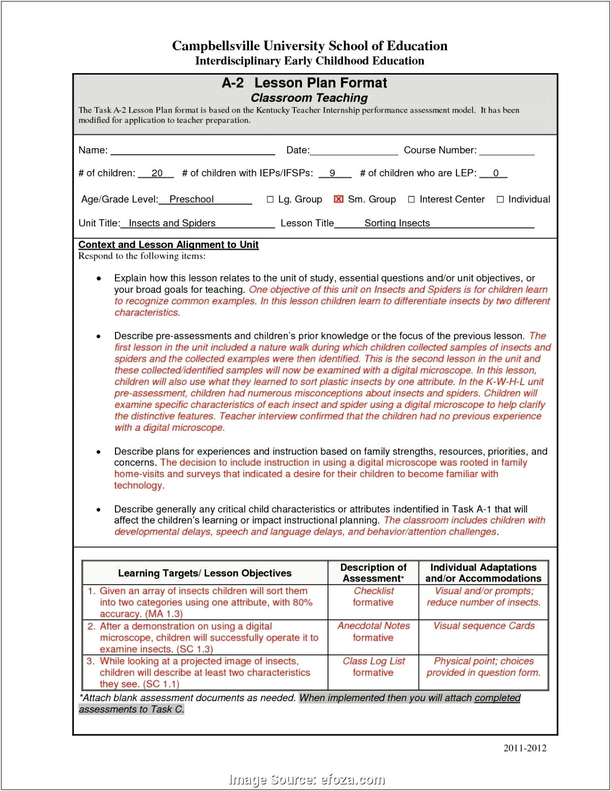 Edtpa Lessoon Plan Template New York