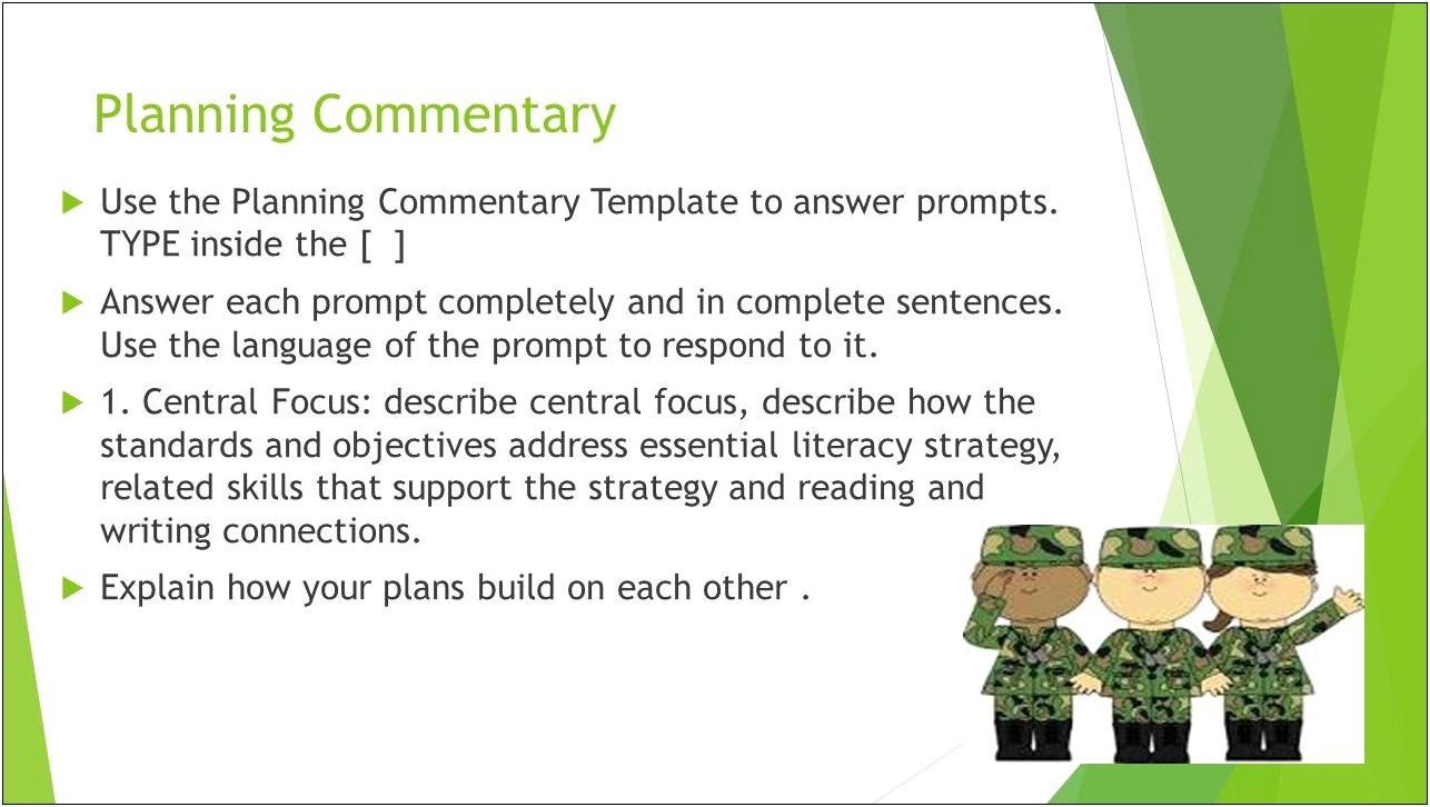 Edtpa Task 1 Planning Commentary Template