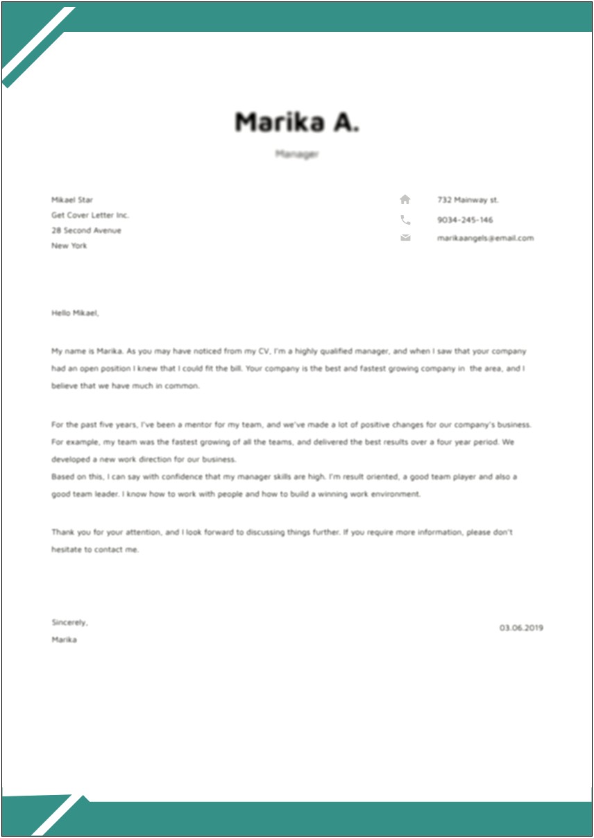 Elementary Financial Secretary Cover Letter Template