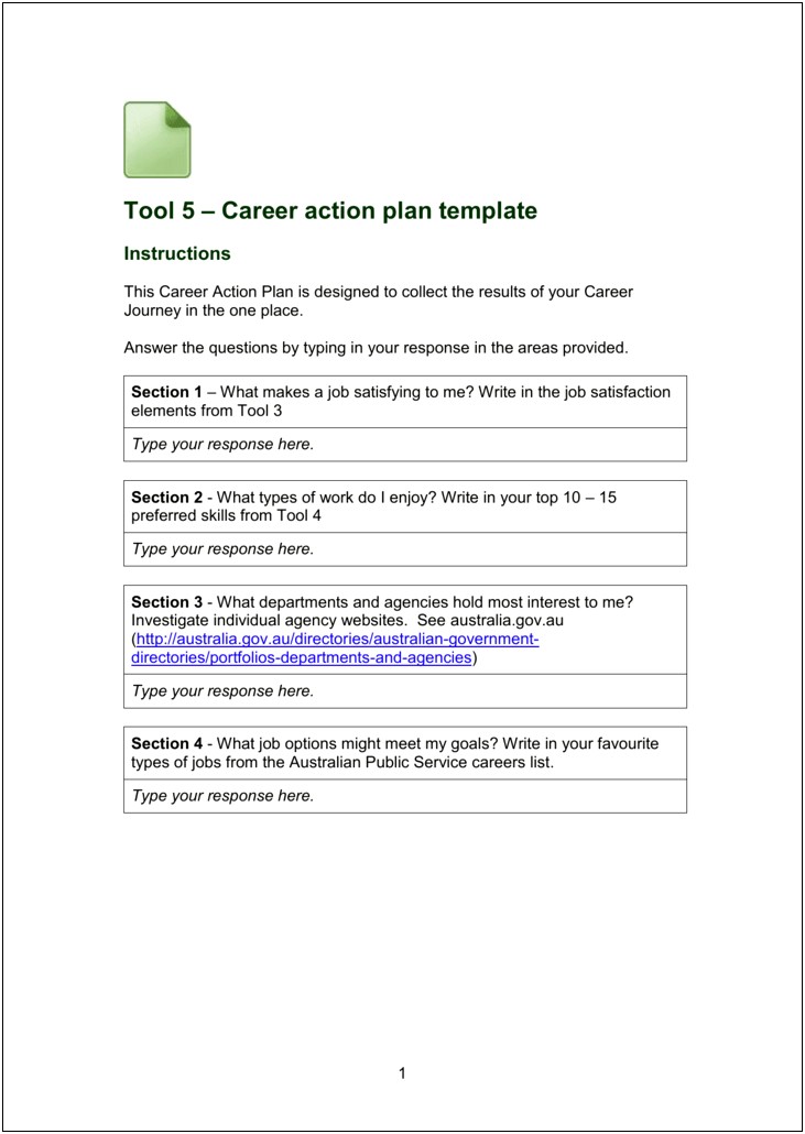 Elements Of An Action Plan Template