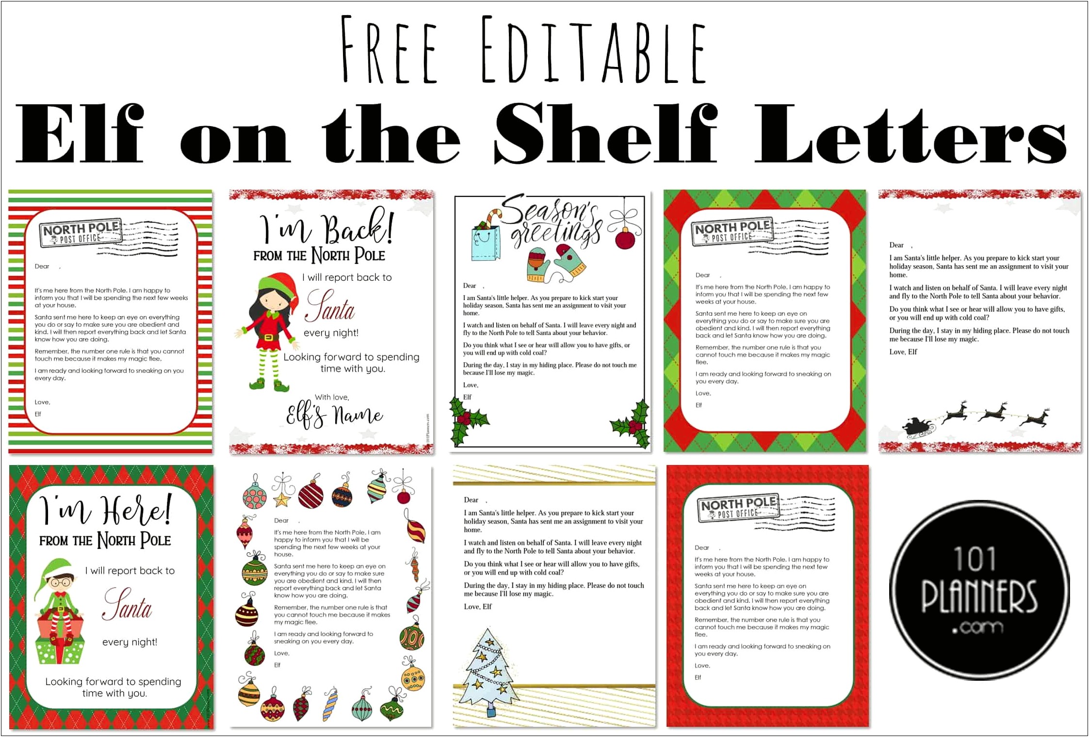 Elf On Shelf Welcome Letter Template