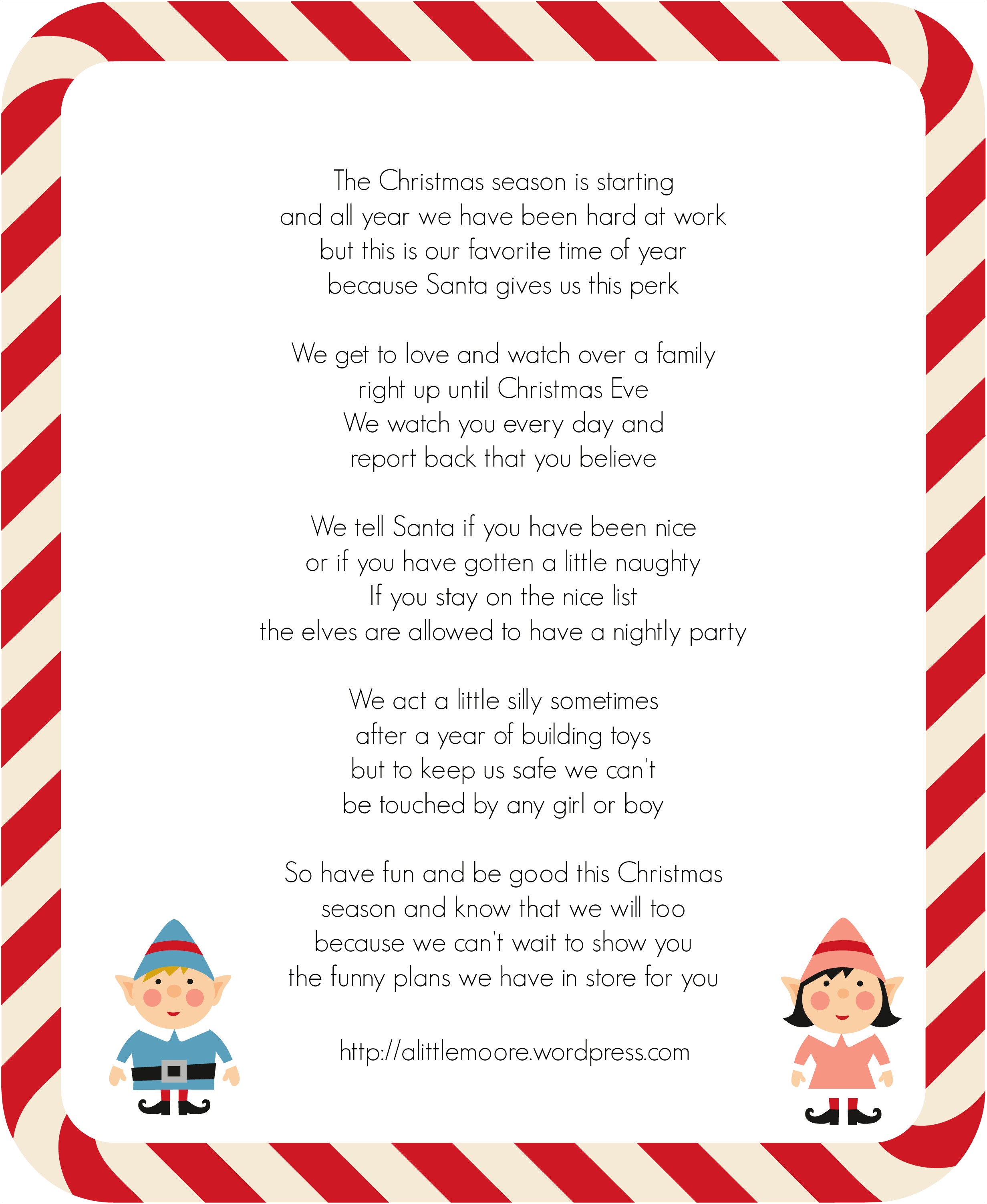 Elf On The Shelf Introduction Letter Template