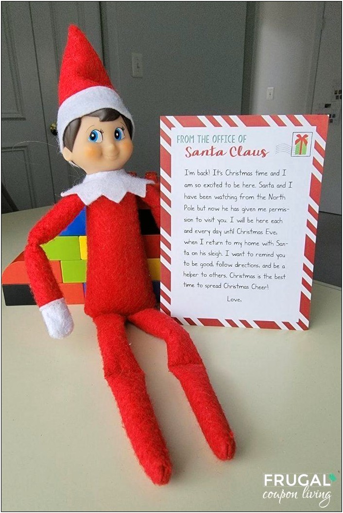 Elf On The Shelf Welcome Letter Template