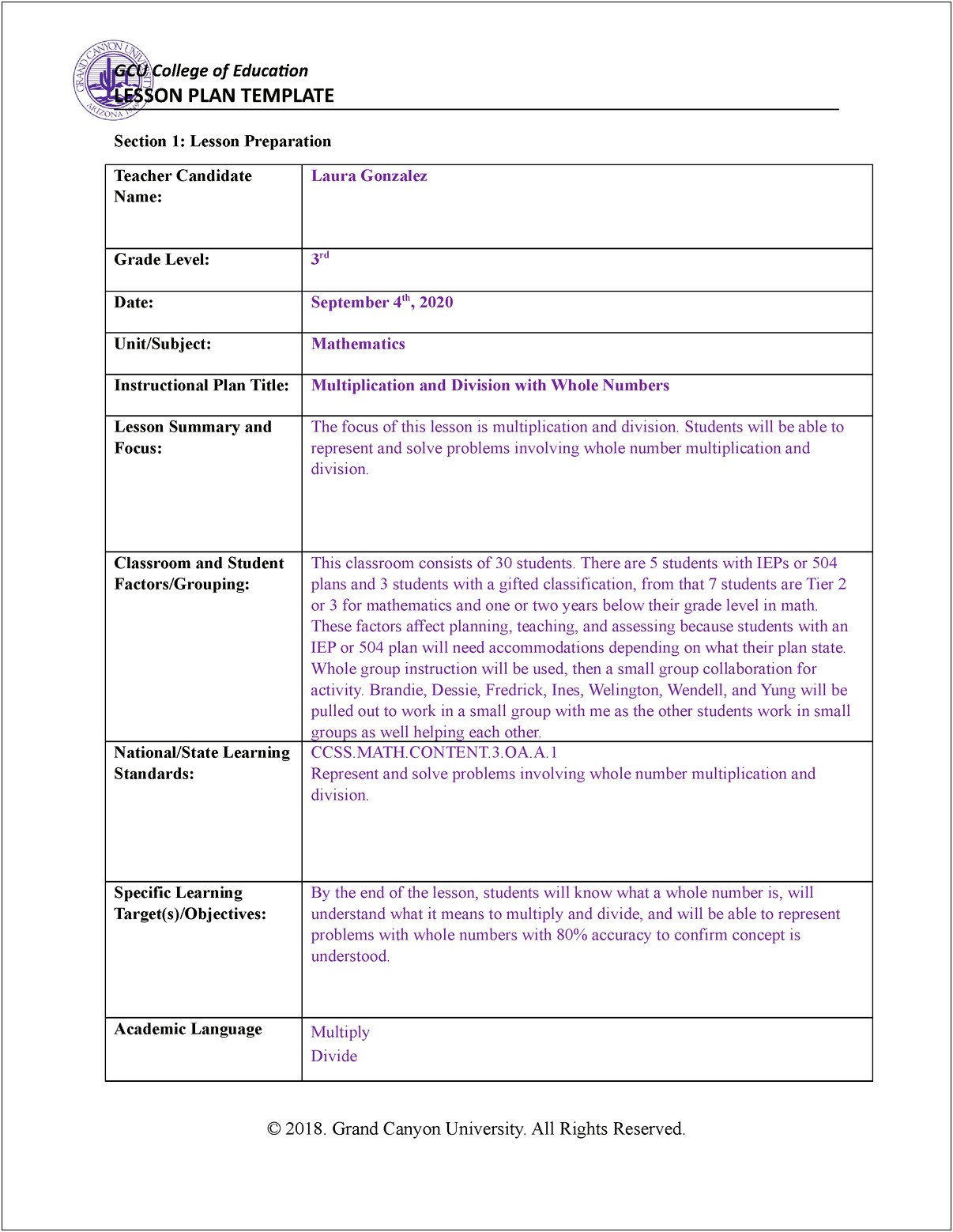 Elm 210 Coe Lesson Plan Template