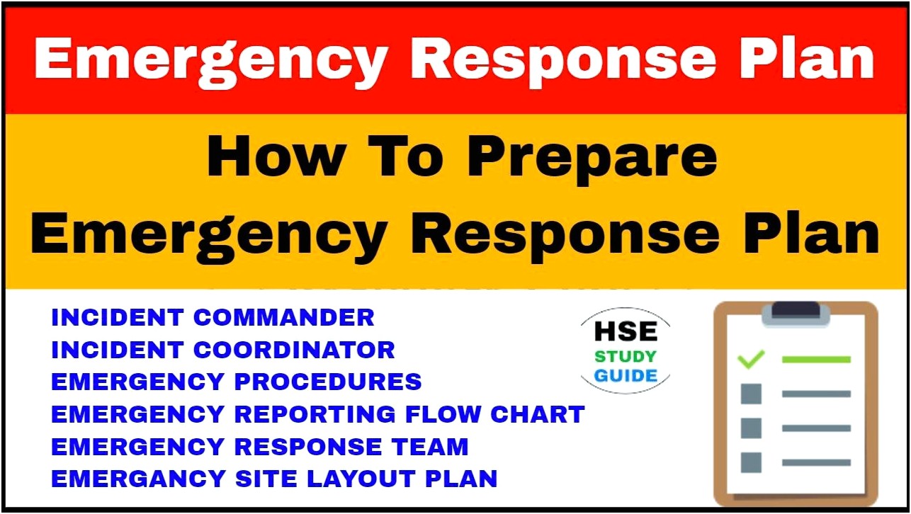 Emergency Action Plan For Safety Program Template