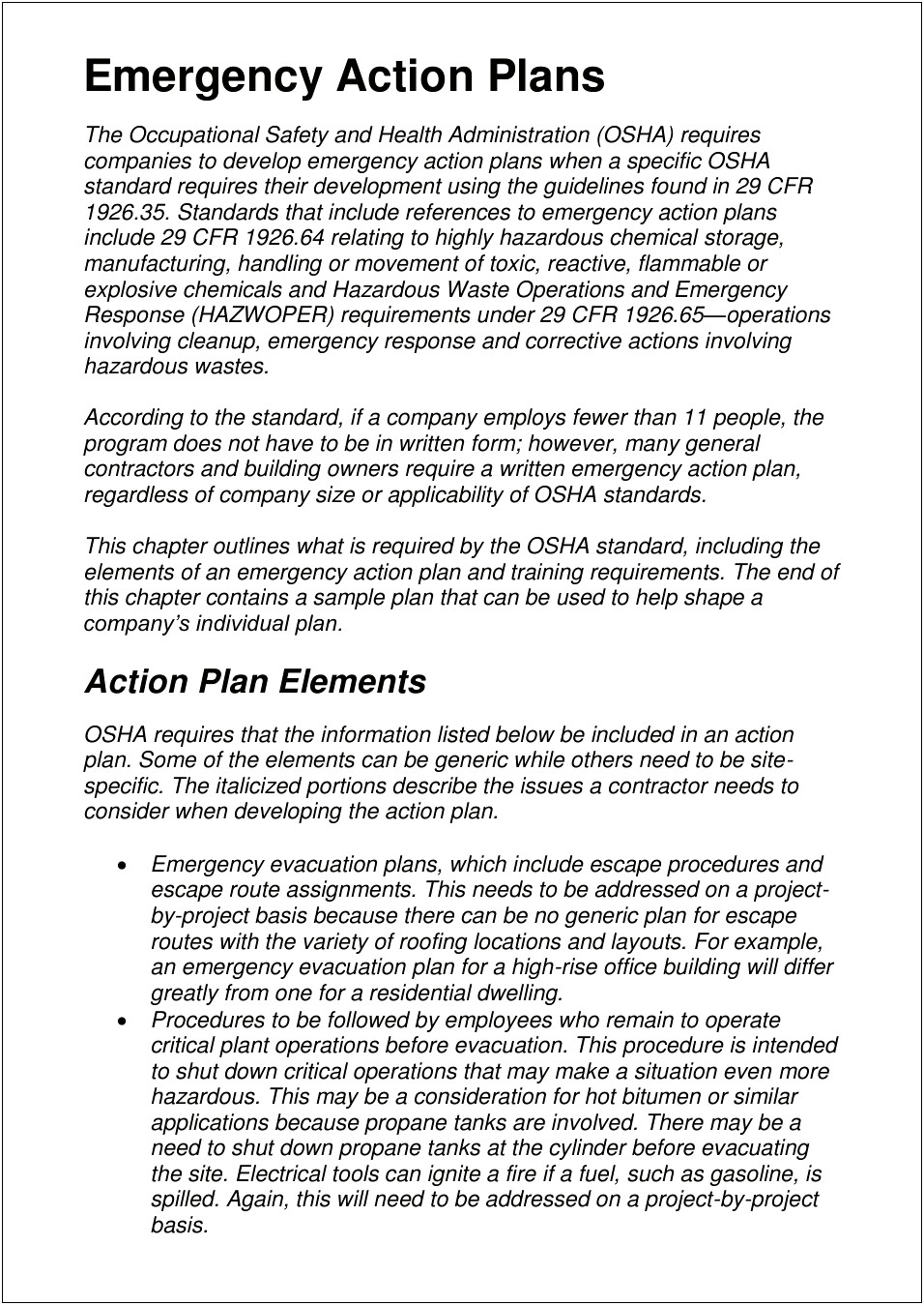 Emergency Response Plan Template And Training