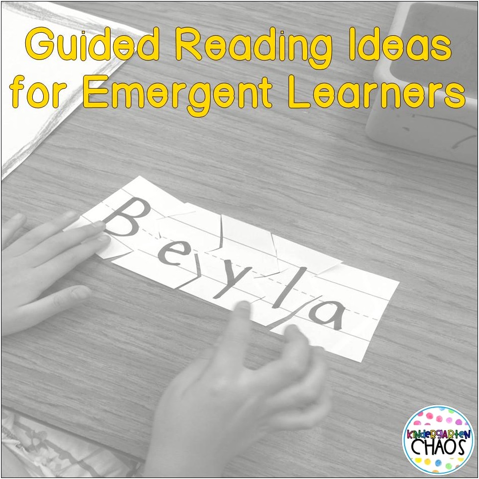 Emergent Guided Reading Lesson Plan Template