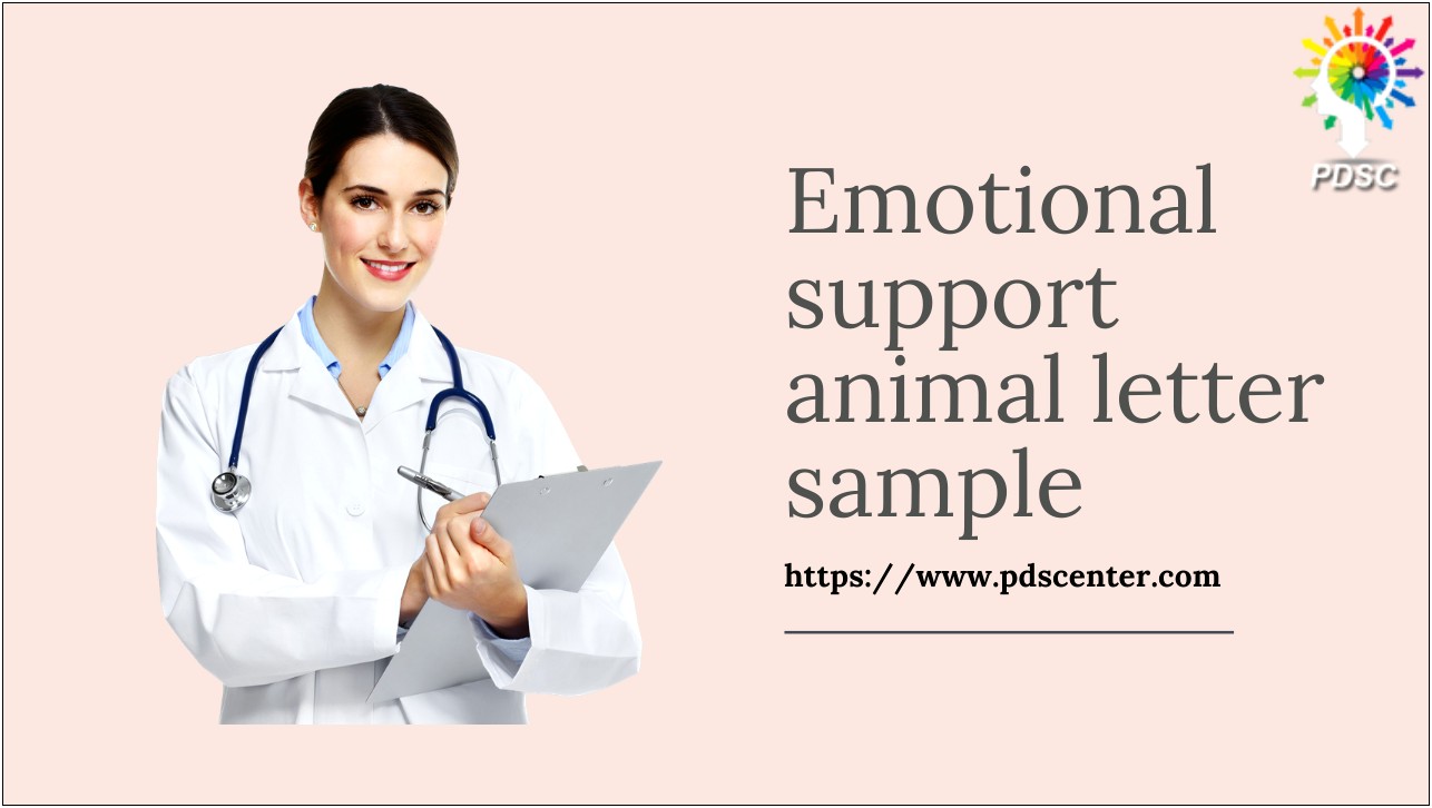Emotional Support Animal Letter Physician Template