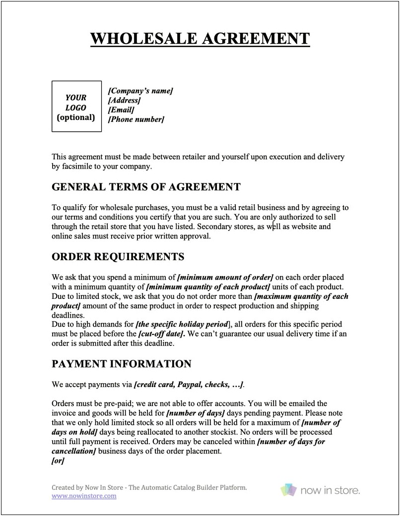 Employee Credit Card Agreement Template Word