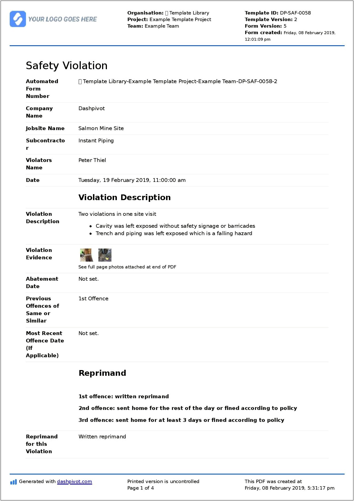 Employee Hazardous Materials Training Letter Template