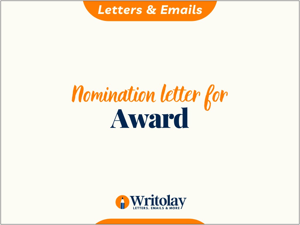 Employee Of The Month Nomination Letter Template