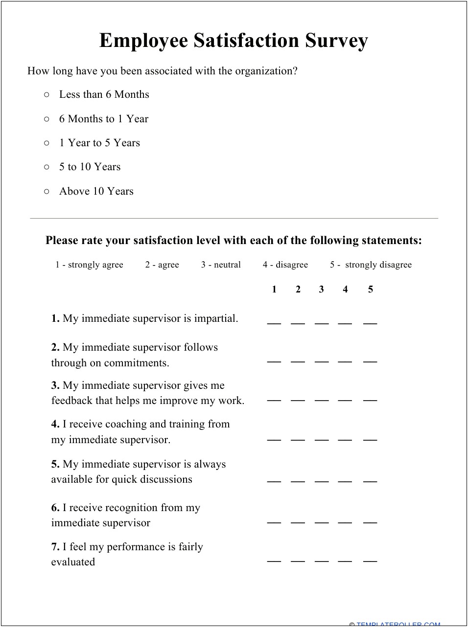 Employee Satisfaction Survey Action Plan Template