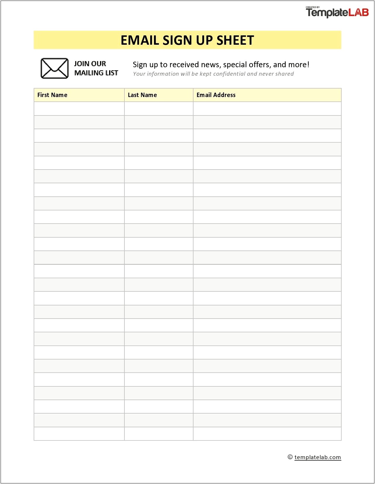 Employee Sign In Sheet For Teachers Template Word