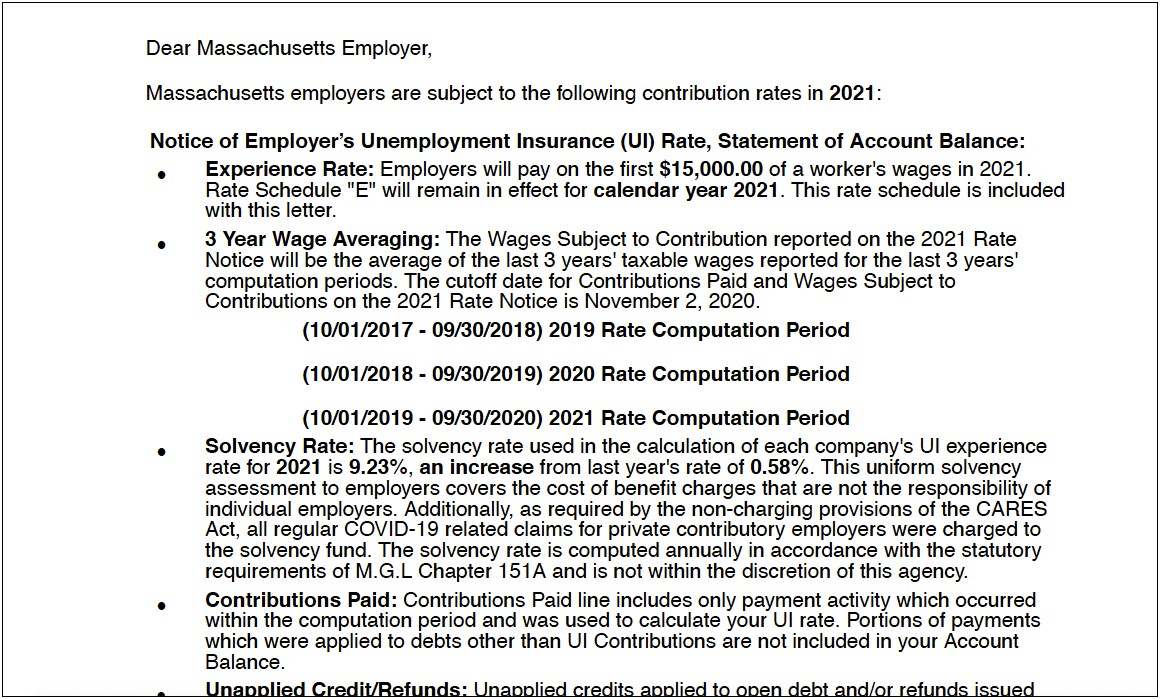 Employer Dispute Unemployment Claim Letter Template