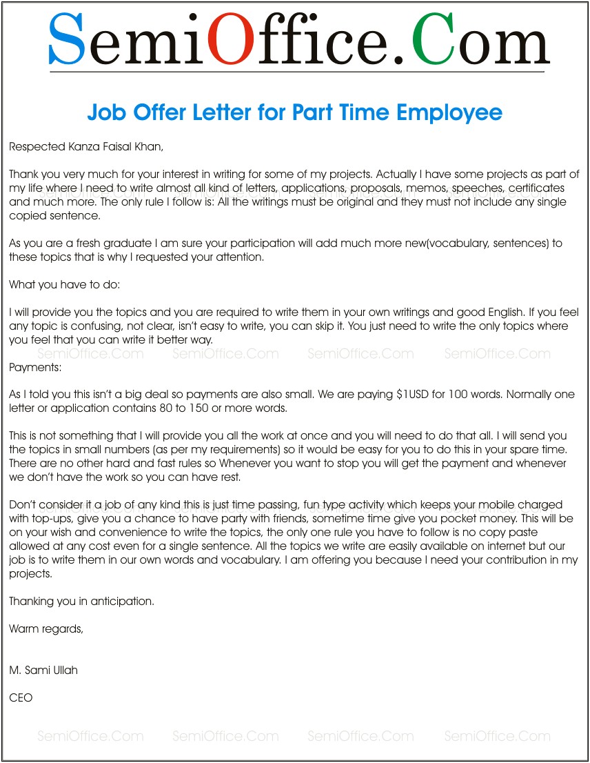 Employer Rescind Job Offer Letter Template