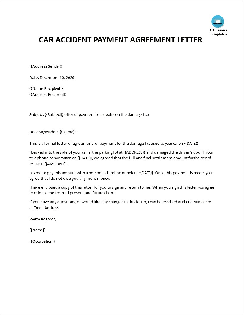 Enclosed Is The Settlement Agreement Letter Template