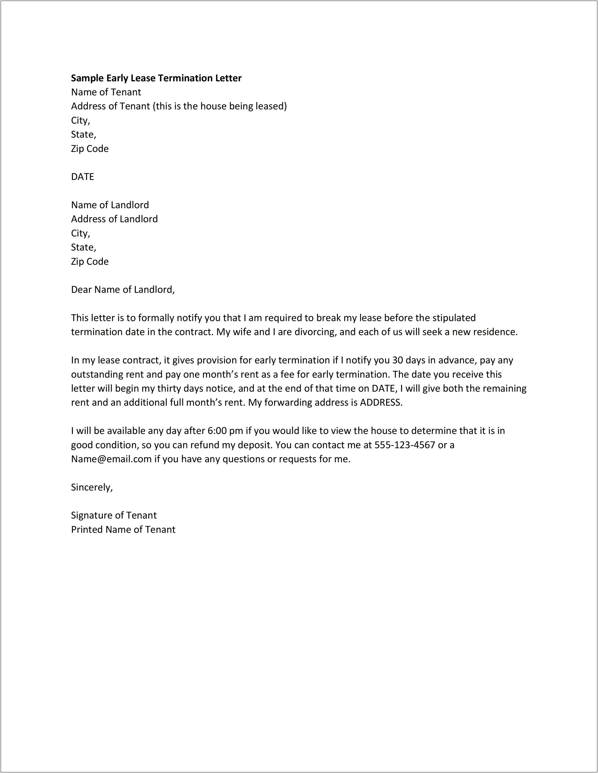 End Of Temporary Contract Letter Template