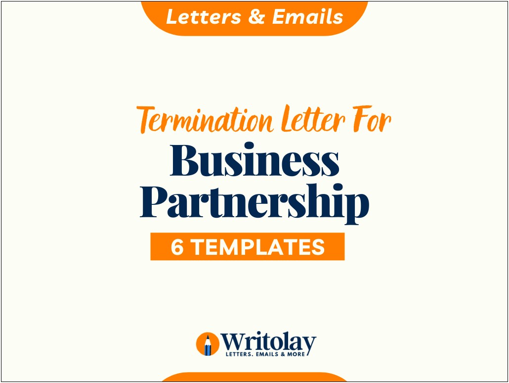 Ending A Business Partnership Letter Template