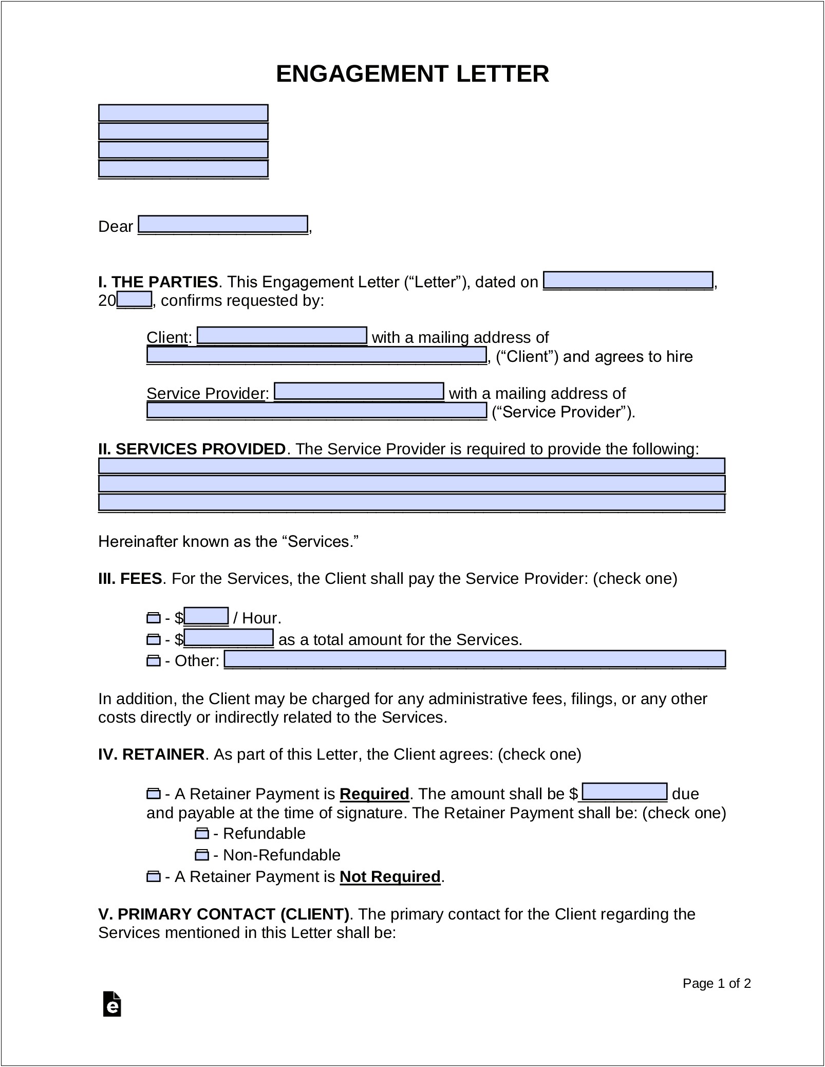 Engagement Letter Template For Agreed Upon Procedures Engagement