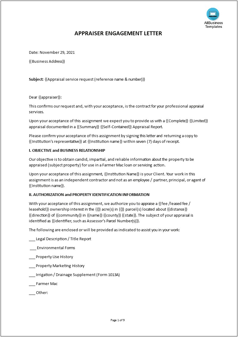 Engagement Letter Template For Non Lawyers