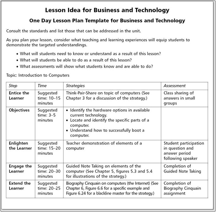 Engaging Small Group Lesson Plan Template