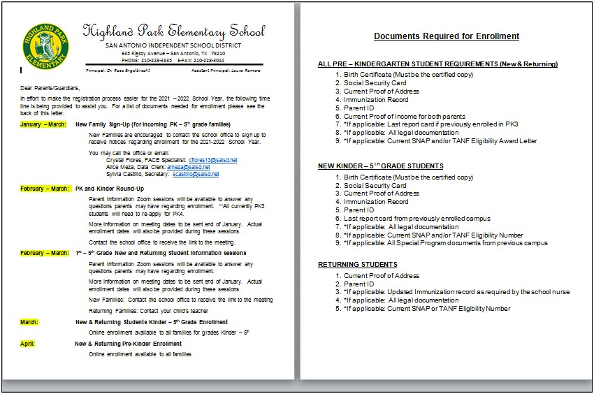 English Department Welcome Letter To Parents Template