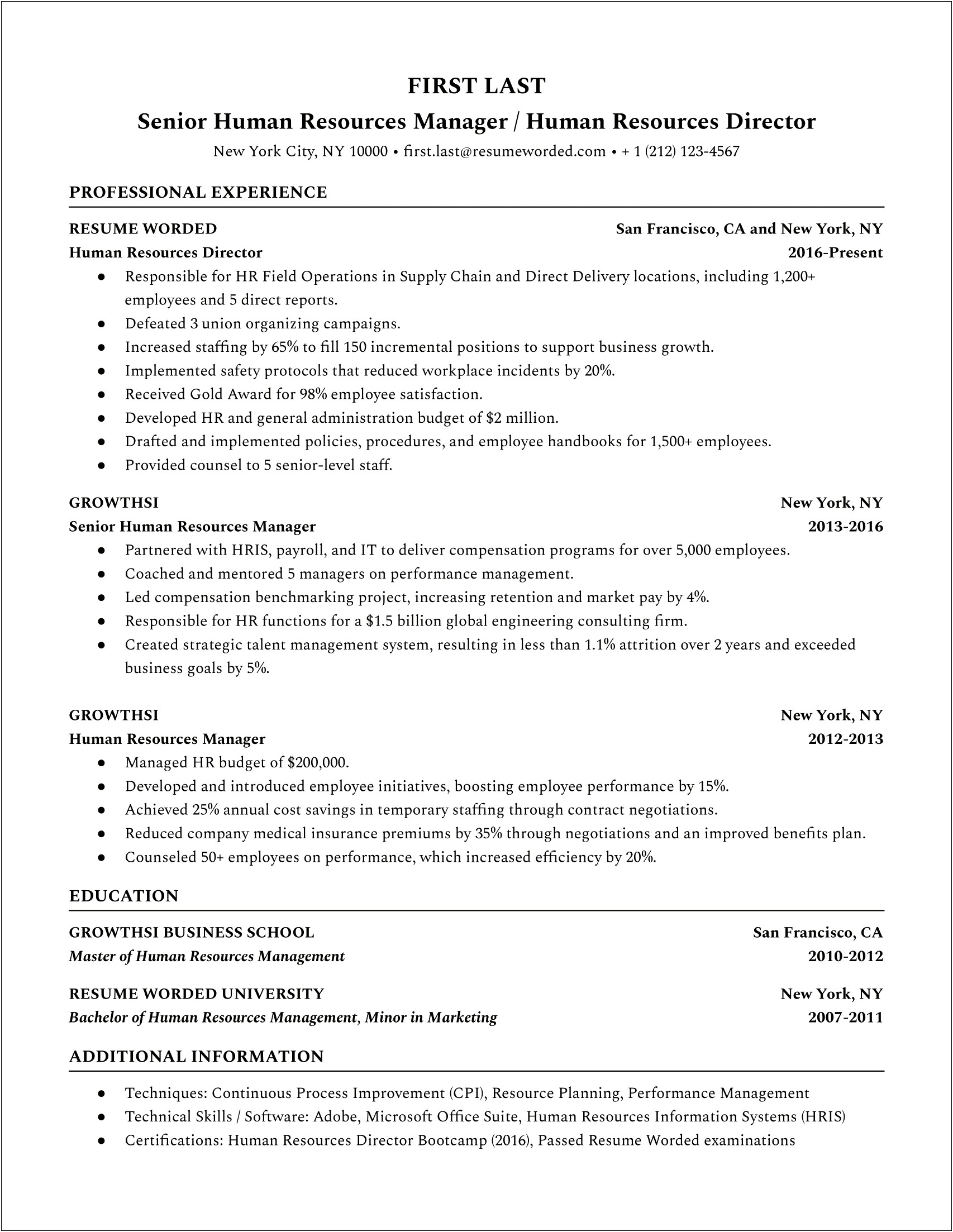 Entry Level Hr Cover Letter Template