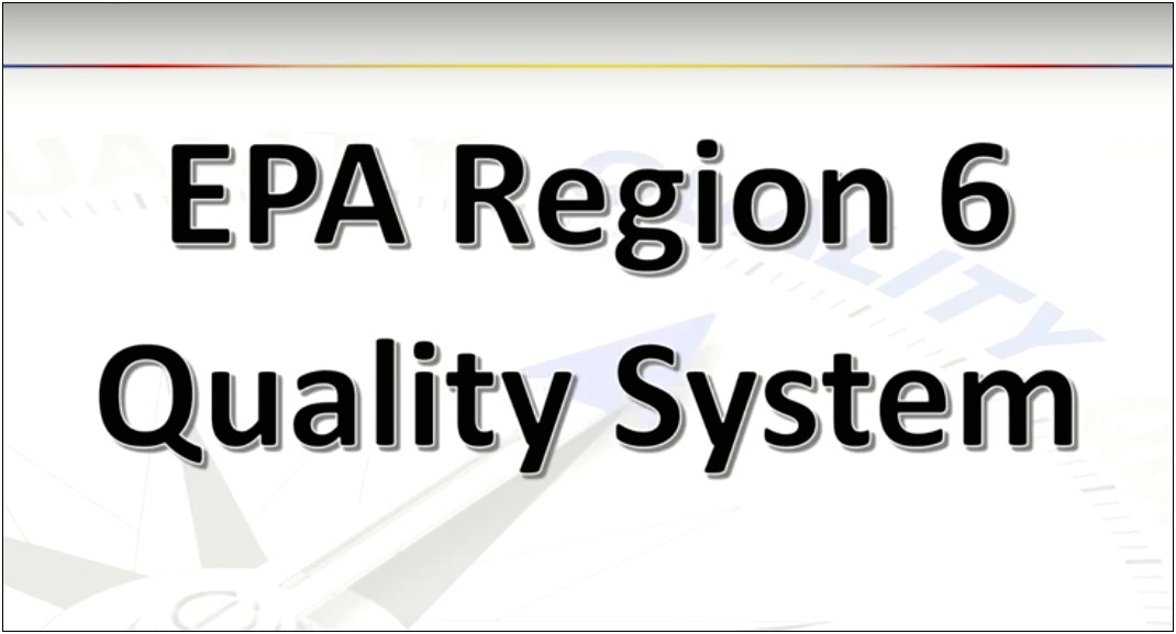 Epa Quality Assurance Project Plan Template