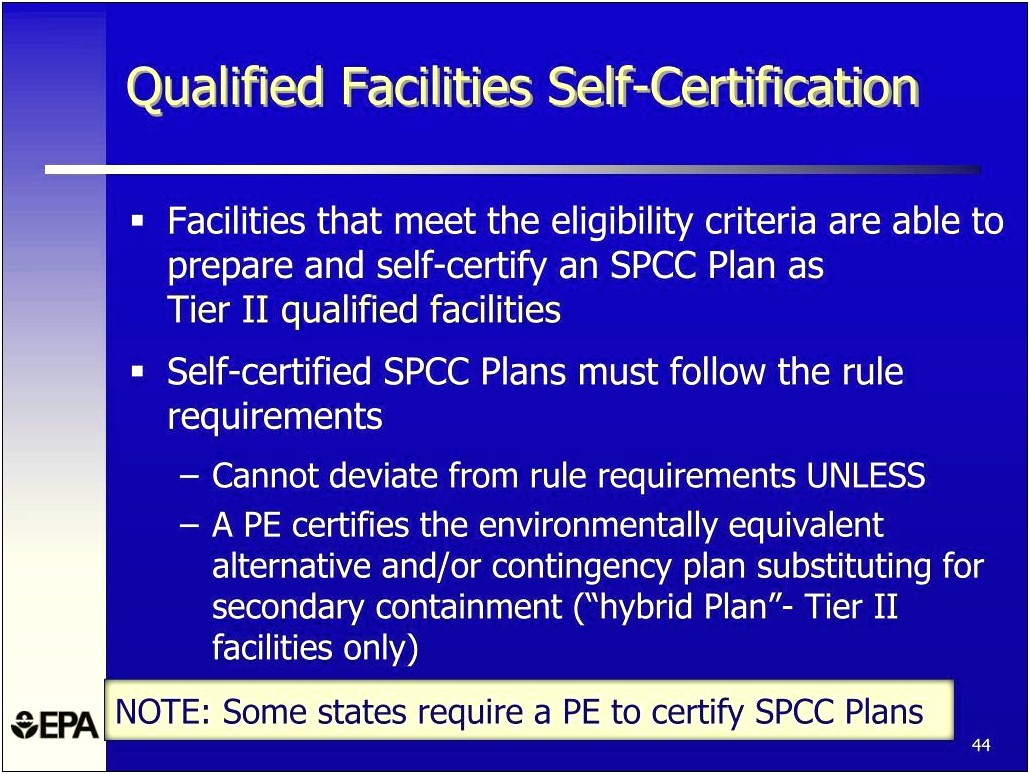 Epa Tier I Spcc Plan Template