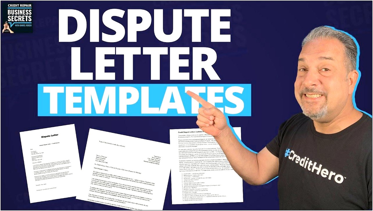 Equity Letter Of Credit Dispute Templates