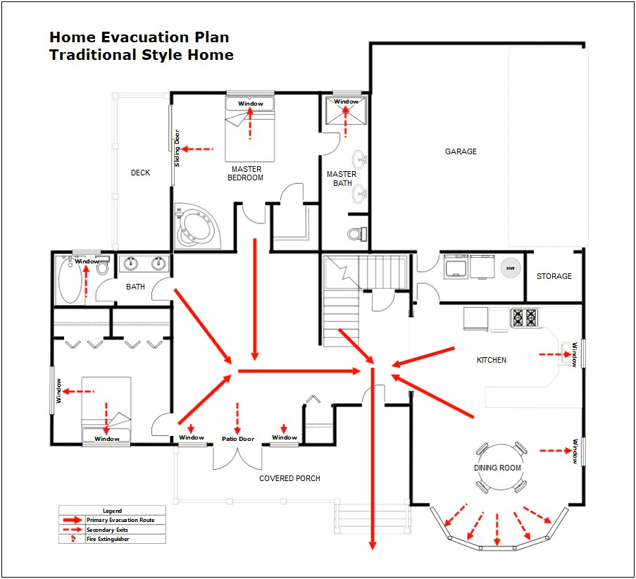 Evacuation Plan In Case Of Fire Template