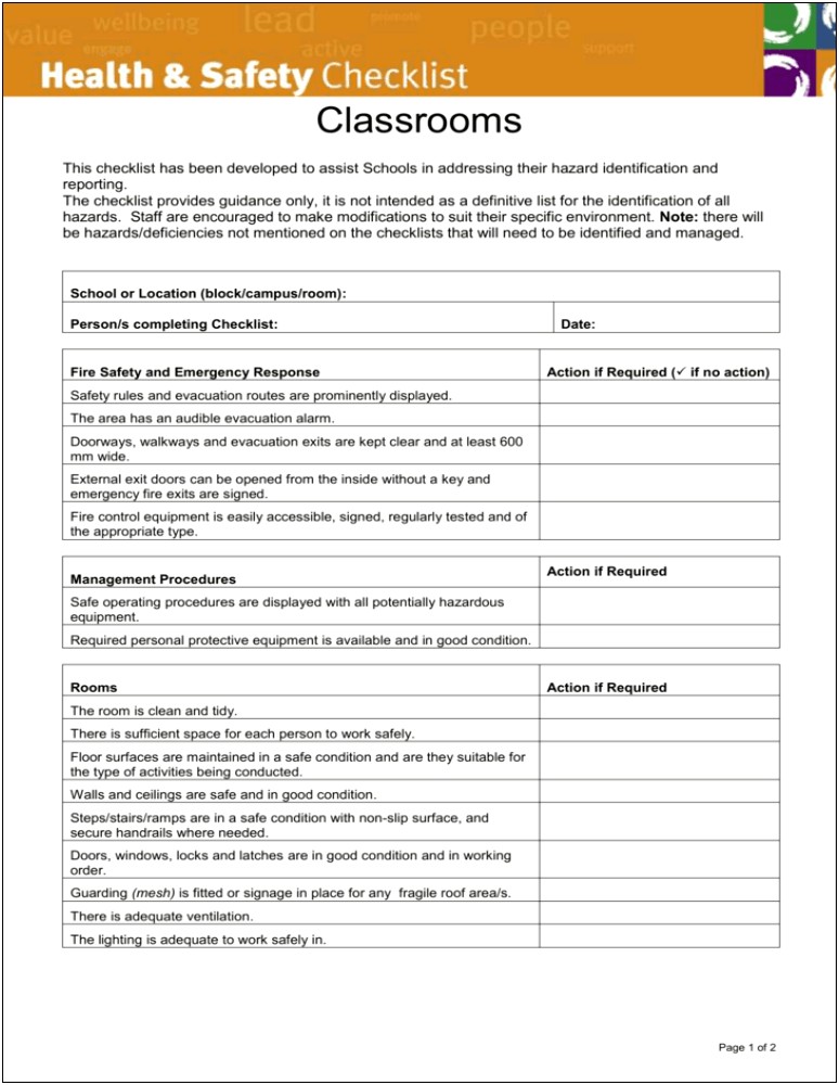 Evacuation Plan School Template 3 Classroom