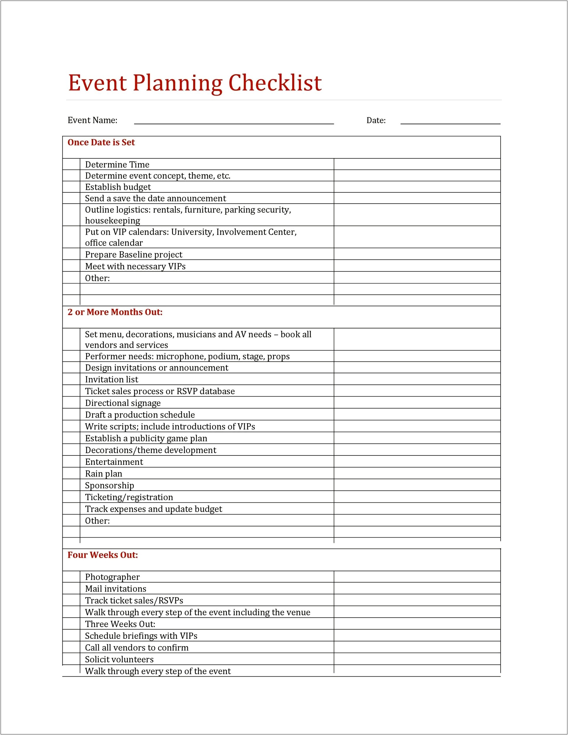 Event Management Company Business Plan Template