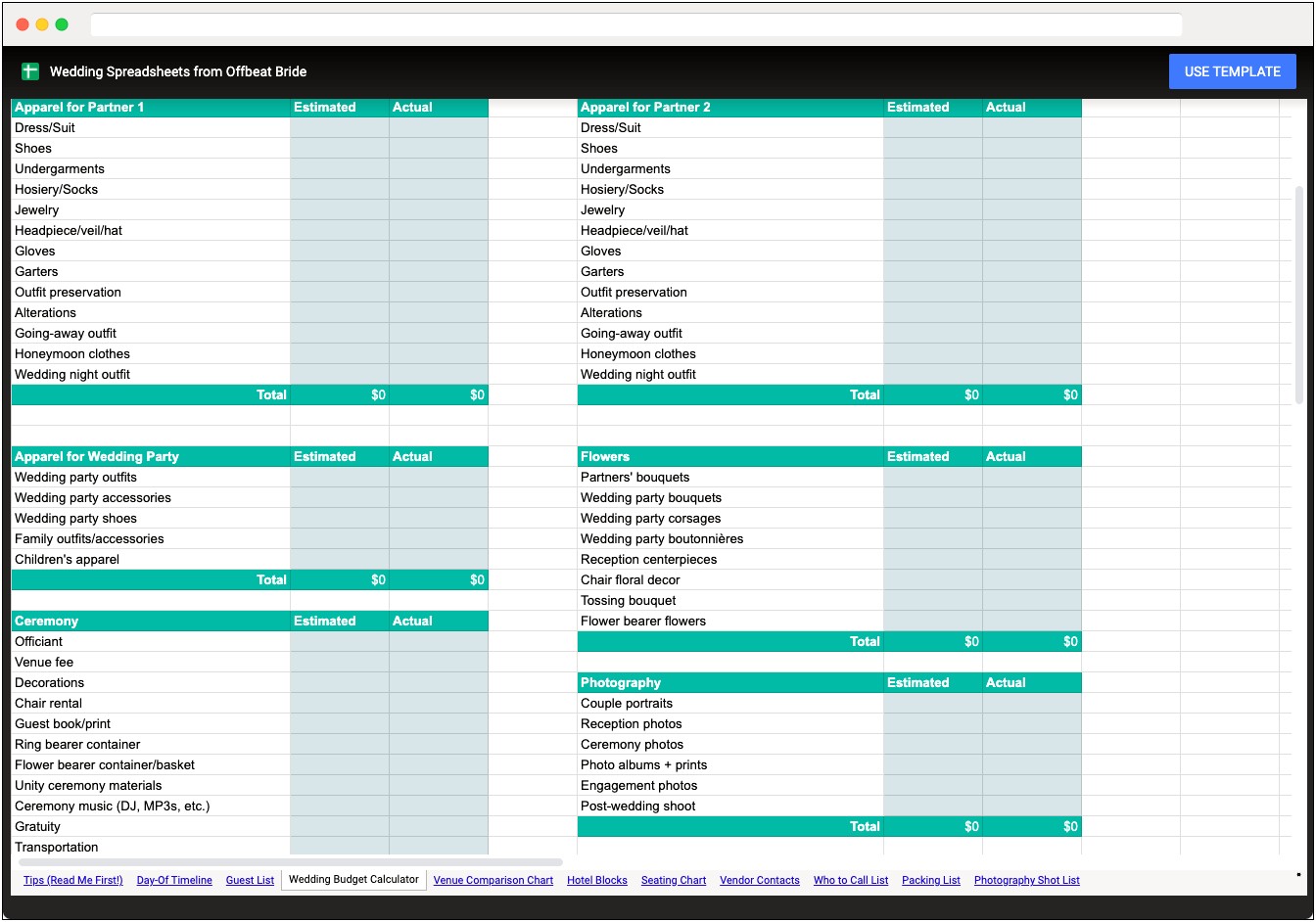 Event Planning Spreadsheet Template Google Sheets